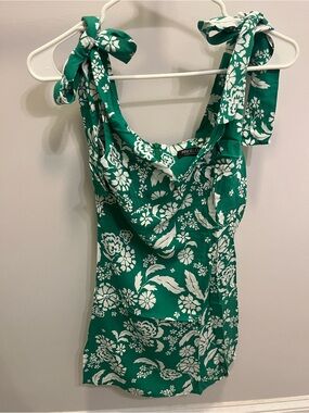 NWT 🏷️ Green Floral Halter Mini Dress - Women's Summer Dress